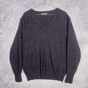 Shephe Sweater Mens‎ L 100% Cashmere V Neck Jumper Preppy Academia Quiet Luxury